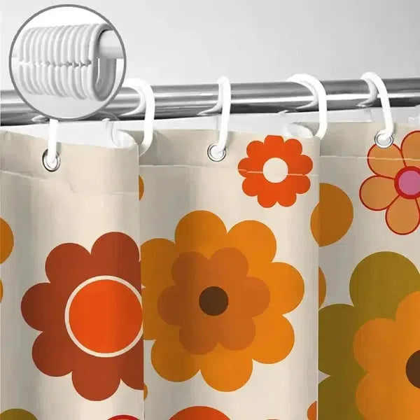 Retro Sunflower Shower Curtain-Linas