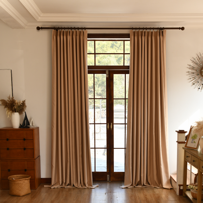 DWCN Custom Total Blackout Silk-Fiber Curtains