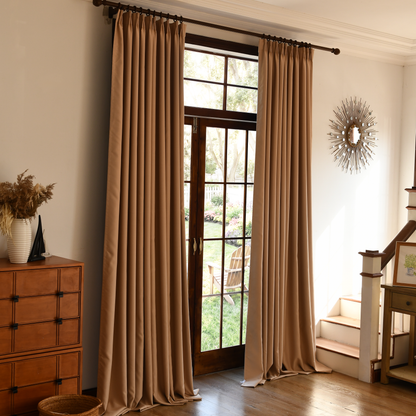 DWCN Custom Total Blackout Silk-Fiber Curtains