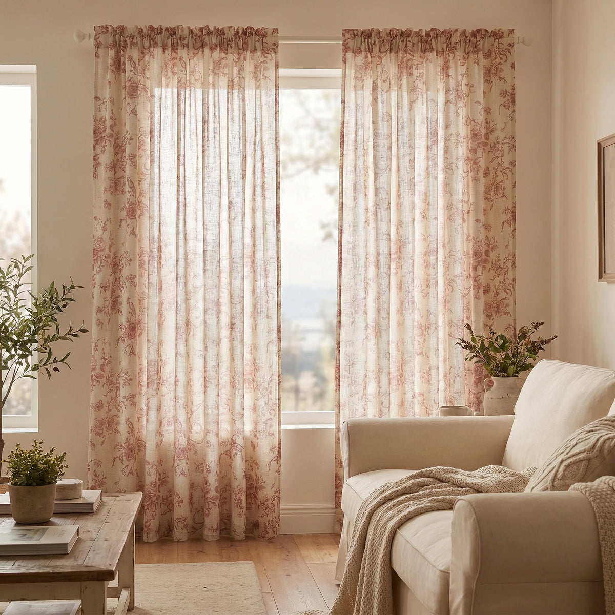 DWCN Antheia Millefiori Patterned Linen Curtains