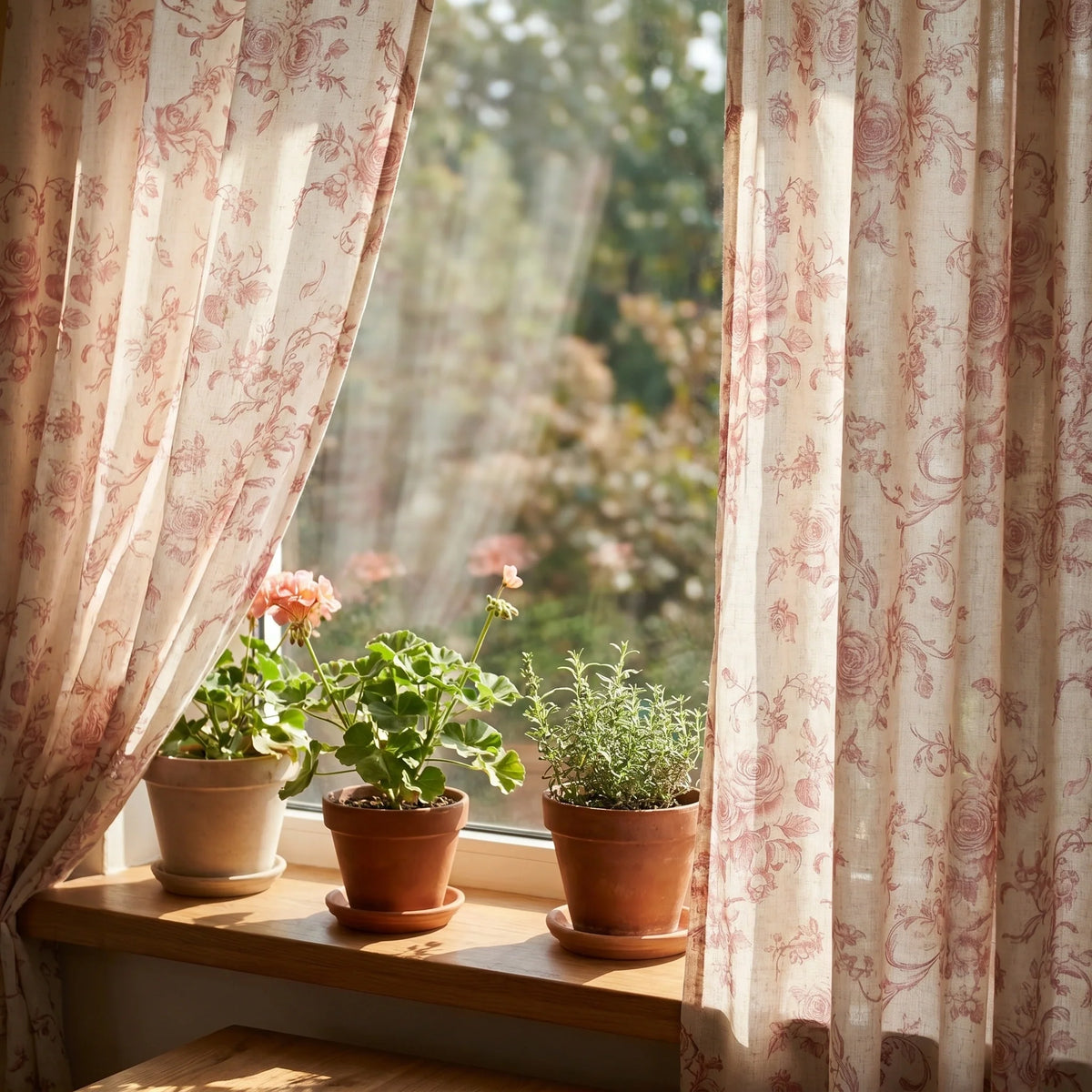 DWCN Antheia Millefiori Patterned Linen Curtains