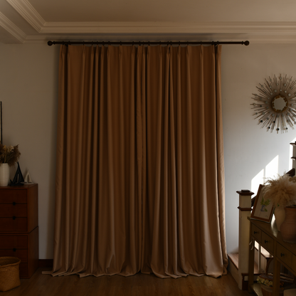 DWCN Custom Total Blackout Silk-Fiber Curtains