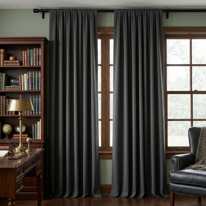 DWCN Custom Total Blackout Silk-Fiber Curtains
