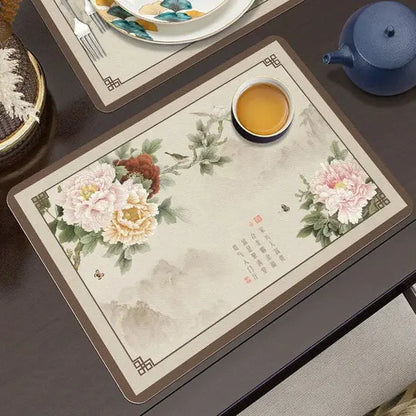 Elegant Chinese Style Leather Dining Placemats-01-Linas