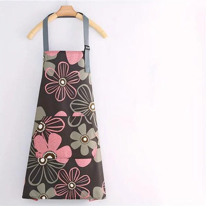 Floral Oil-proof Apron For Cooking-Winter Jasmine-Linas