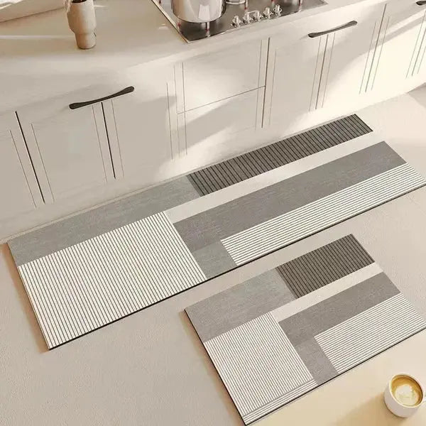 Geometric design Kitchen Mat Long Carpet-Abstract Square-Linas