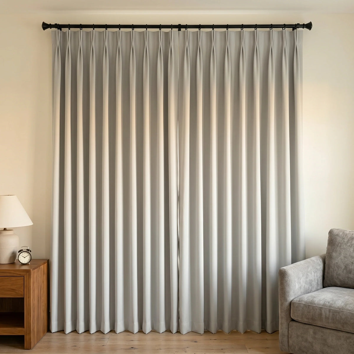 DWCN Custom Total Blackout Silk-Fiber Curtains