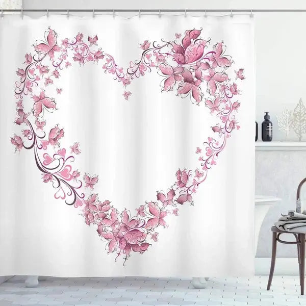 Ink Plant Flowers Shower Curtain-5-Linas