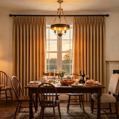 DWCN Custom Total Blackout Silk-Fiber Curtains