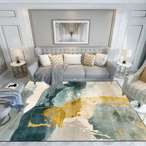 Light Luxury Splashing Ink Living Room Rugs-Flannel-5-Linas