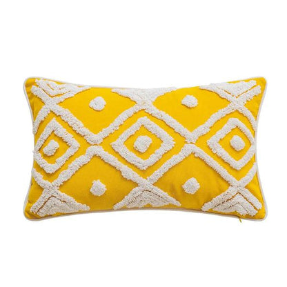 Minimalist Retro Home Pillowcases-Yellow Diamond-Linas