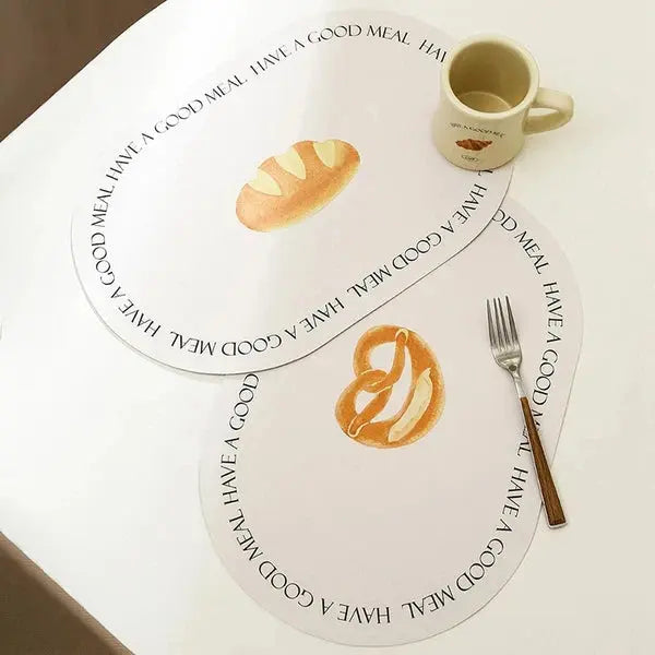 Nordic Placemat Oval Oilproof Dining Home Decor-Linas
