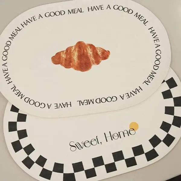 Nordic Placemat Oval Oilproof Dining Home Decor-Linas