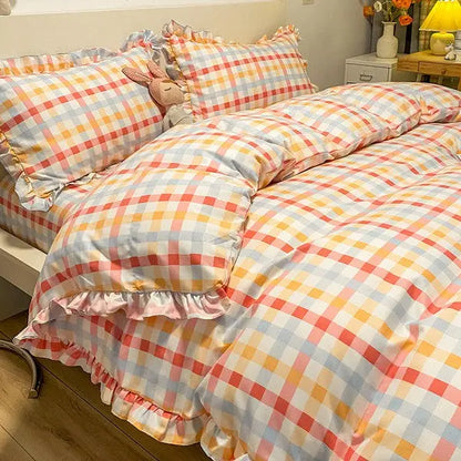 Princess Style Bed Sheet Duvet Cover - 4 Piece-Farmer-Linas