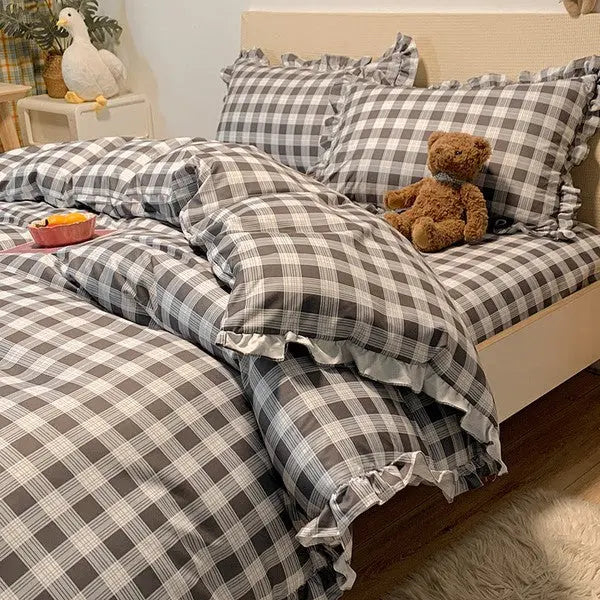 Princess Style Bed Sheet Duvet Cover - 4 Piece-Gentleman style-Linas