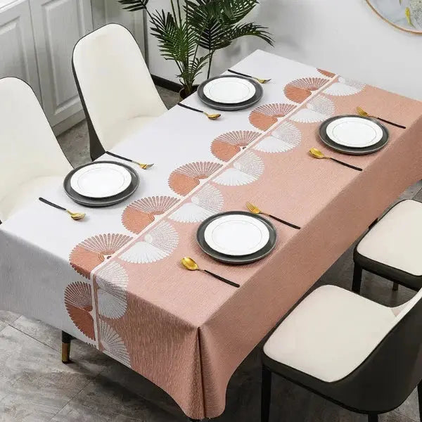 Small Fresh Style Oil-proof Tablecloths-Pink-Linas