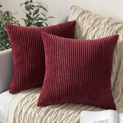 Ultra Soft Stretchy Pillow Cases for Sofa-Dark Red-Linas