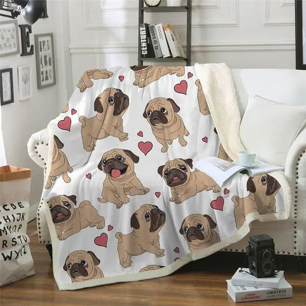 Puppy Series thick cotton winter baby blankets-150x130cm-Linas